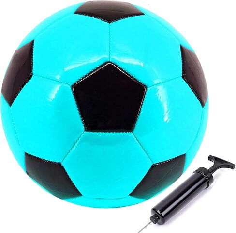 Soccer Ball Size 3 4 5 Training Practice Balls Gift School Coach Competition Boys Girls for Fun Wear Resistant Leather Come with Pump in Saudi Arabia