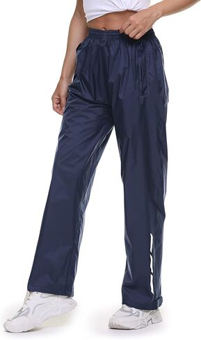 BenBoy Women's Rain Pants, Lightweight Waterproof Windproof Rain Over Pants for Outdoor, Hiking, Fishing, Rainy Snow Day in Kuwait