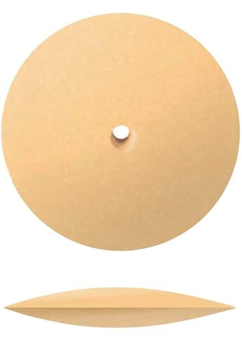 عجلة كاشطة مطاطية من Dedeco Sunburst للأداة الدوارة - عجلة حافة سكين 7/8 بوصة (22 مم)، ملحقات أدوات دوارة تلميع، فائقة النعومة 6 ميكرون 2500 حبيبة، أكسيد الألومنيوم الخوخي - 12 قطعة في كل عبوة in Kuwait