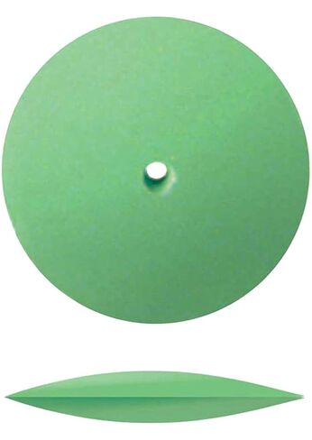 عجلة كاشطة مطاطية من Dedeco Sunburst - عجلة حافة السكين 7/8 بوصة (22 مم)، ملحقات أدوات دوارة للتشطيب والتلميع، فائقة النعومة 1 ميكرون 14000 حبيبة، أخضر فاتح - أكسيد الألومنيوم - 12 قطعة في كل عبوة in Kuwait