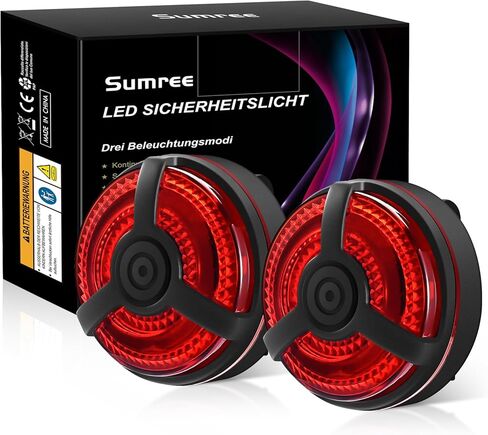 USB Rechargeable Bike Tail Light 2 Pack,Cycling Safety Flashing Light Accessories, Featuring 5 Lighting Modes, Suitable for Bicycles, Tricycles, Baby Carriages, Scooters in Kuwait