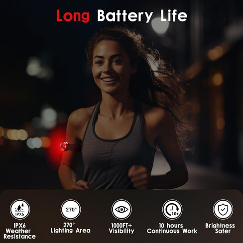 USB Rechargeable Bike Tail Light 2 Pack,Cycling Safety Flashing Light Accessories, Featuring 5 Lighting Modes, Suitable for Bicycles, Tricycles, Baby Carriages, Scooters in Kuwait