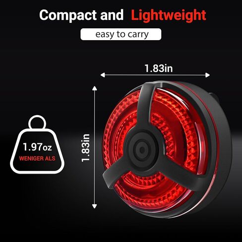 USB Rechargeable Bike Tail Light 2 Pack,Cycling Safety Flashing Light Accessories, Featuring 5 Lighting Modes, Suitable for Bicycles, Tricycles, Baby Carriages, Scooters in Kuwait