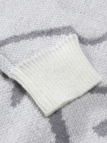 1 Piece Clothing Girls Casual Fashion Warm Knit Sweater for Winter, Soft Long Sleeve Pullover Top Grey in Saudi Arabia