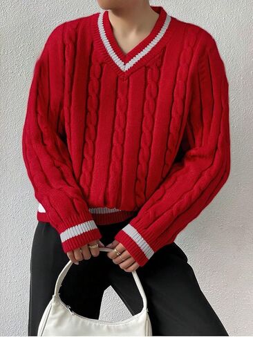 1 pcs Girls Teenager Sweater, Casual Fashion Knitwear for Teen Girls, Warm Winter Fall Pullover, Soft Comfortable Tops in Saudi Arabia