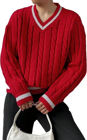 1 pcs Girls Teenager Sweater, Casual Fashion Knitwear for Teen Girls, Warm Winter Fall Pullover, Soft Comfortable Tops in Saudi Arabia