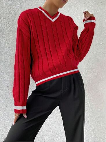 1 pcs Girls Teenager Sweater, Casual Fashion Knitwear for Teen Girls, Warm Winter Fall Pullover, Soft Comfortable Tops in Saudi Arabia