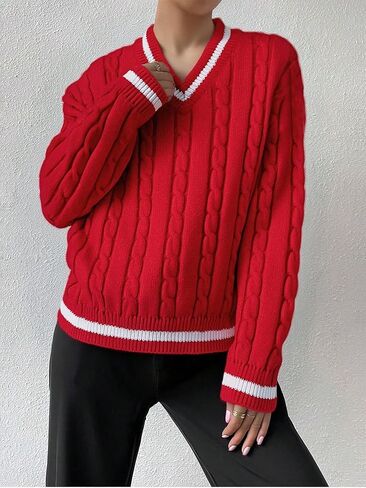 1 pcs Girls Teenager Sweater, Casual Fashion Knitwear for Teen Girls, Warm Winter Fall Pullover, Soft Comfortable Tops in Saudi Arabia