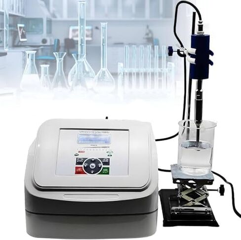 خلاط Ultra Psor Cell Disruptor بقدرة 800 واط، ومجانس ومستحلب مختبري، قابل للتعديل من 1 ثانية إلى 99 ساعة، مثالي لعلم الأحياء والبصريات والمجوهرات والأجهزة - مسبار 4 مم in Saudi Arabia