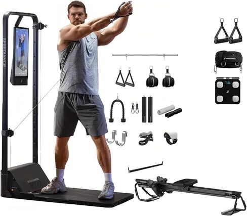 مقعد التجديف Speediance Gym Monster 2 وAeroRow ومقابض PowerGrip الذكية وحزام رفع الأثقال وحزمة مقياس الدهون في الجسم الذكية in Kuwait