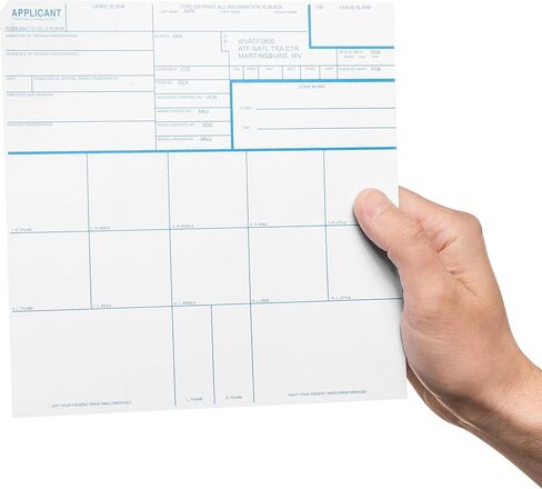 Made in USA - FD 258 Photeprint Cards 2025 ، 1000 Pack - 11-1-20 إصدار أحدث in Kuwait