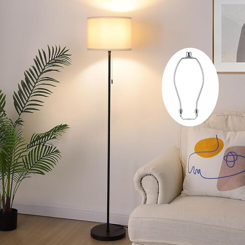 8IN Lamp Harp,2 Set, Detachable Shade Holder for Table & Floor Lamps, Heavy Duty Bracket with Standard Saddle & Finial Silver in Kuwait