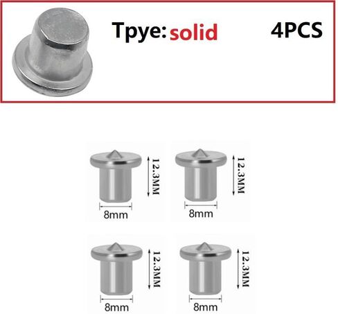 4pcs Steel Dowel Centre Point Set 6mm 8mm 10mm 12mm Wood Tenon Hole Marker Drill Alignment Tool with Chrome Plating for Accurate Carpentry Joint Positioning(solid 8mm) in Saudi Arabia