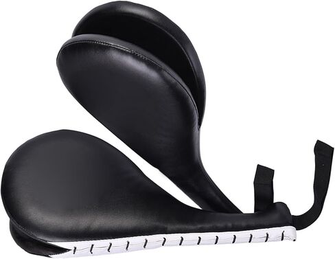 Qinlorgo Taekwondo Kick Pad, Double Kicking Target Punching Pad, Martial Arts Training, Ideal for High Low Kicks Practice, Black PU Sponge 2 Pcs in Saudi Arabia