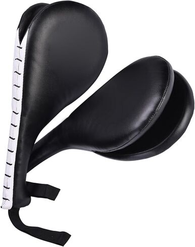 Qinlorgo Taekwondo Kick Pad, Double Kicking Target Punching Pad, Martial Arts Training, Ideal for High Low Kicks Practice, Black PU Sponge 2 Pcs in Saudi Arabia