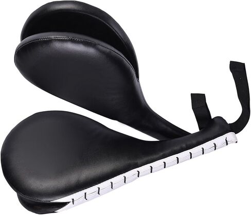 Qinlorgo Taekwondo Kick Pad, Double Kicking Target Punching Pad, Martial Arts Training, Ideal for High Low Kicks Practice, Black PU Sponge 2 Pcs in Saudi Arabia