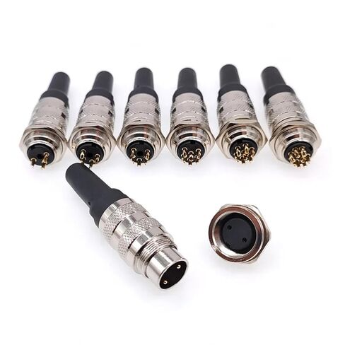 Sensor Connector M16 J09 Male Female Socket 2/3/4/5/6/7/8Pin Connectors 1Pcs(6Pin Socket) in Saudi Arabia