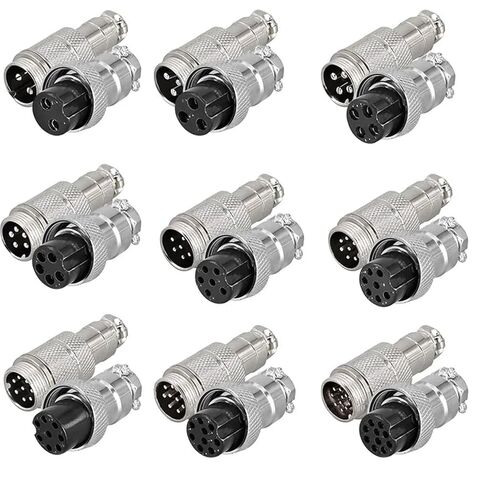2 قطعة GX16 موصلات كابل الذكور والإناث بعقب المقابس 2pin 3/4pin/5/6/8core GX16-4 دائرية (9 دبوس) in Saudi Arabia