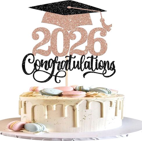 1 حزمة 2025 كعكة التخرج Topper Grad Grad Cap Diploma 2025 كبار الكعكة اختيار للتخرج المدرسي موضوع الحفلة كب كيك لوازم الأخضر الأسود in Saudi Arabia