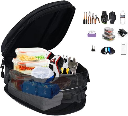 E-riding Motorcycle Tail Bag, Motorbike Saddlebags, Waterproof Rear Seat Bike Backpack, Multifunctional Luggage Suitcase, PU Leather Sport Bags, 15 L (Black) in Kuwait