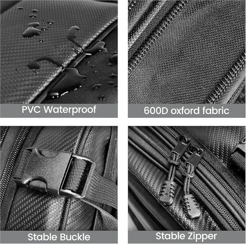 E-riding Motorcycle Tail Bag, Motorbike Saddlebags, Waterproof Rear Seat Bike Backpack, Multifunctional Luggage Suitcase, PU Leather Sport Bags, 15 L (Black) in Kuwait