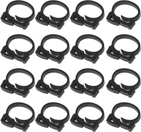 40Pcs Hose Pipe Fasteners Clips 20mm-25mm for Aquariums Ponds Black Plastic in Kuwait