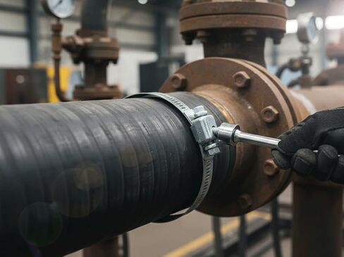 4-Pack Hose Clamps Assortment – Zinc-Plated Steel, Adjustable 2-1/4" to 4-1/2", Heavy-Duty Clamps for Hoses, Pipes & Tubes in Kuwait