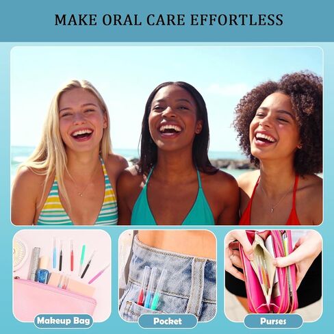 100 Pcs Interdental Brushes, Braces Brush,8 Sizes for Interdental Cleaning, Braces Care Toothpick Flossers, Oral Dental Hygiene Floss, Toothpick Cleaners, Dental Care Tools (10 Colors) in Kuwait