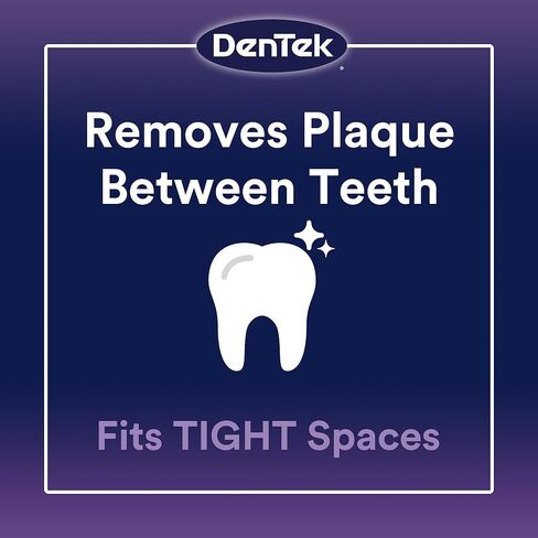 Dentek Interdental Brushes - Tight, 16 Count, 6 Pack - Easy-Brush Interdental Plaque Remover with Fluoride - Cleans Tight Spaces Around Teeth, Braces & Other Dental Appliances in Kuwait