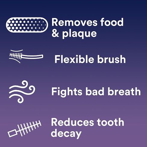 Dentek Interdental Brushes - Tight, 16 Count, 6 Pack - Easy-Brush Interdental Plaque Remover with Fluoride - Cleans Tight Spaces Around Teeth, Braces & Other Dental Appliances in Kuwait