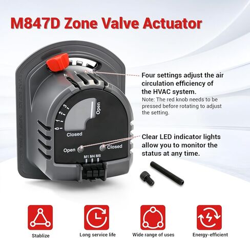 مشغل صمام المنطقة M847D، محرك بديل لمنطقة M847D لمخمدات منطقة ARD وZD، متوافق مع مشغل صمام المنطقة هانيويل M847D1004 M847D المثبط 24 فولت in Kuwait