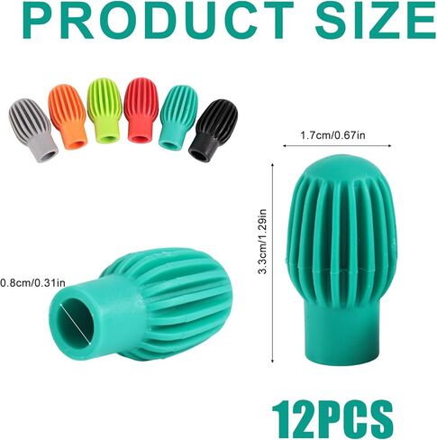 12pcs Drumstick Dampener, 6 Colors Silicone Drum Stick Tips for Silencing Drumming Practice Drum Accessories Mute Clacking Sound for Quite Practice Percussion Tone Control in Saudi Arabia