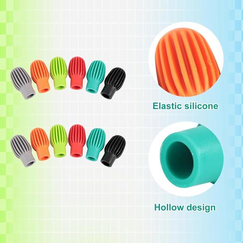 12pcs Drumstick Dampener, 6 Colors Silicone Drum Stick Tips for Silencing Drumming Practice Drum Accessories Mute Clacking Sound for Quite Practice Percussion Tone Control in Saudi Arabia