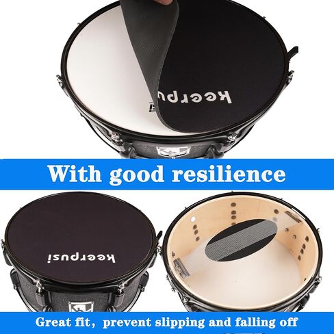 مجموعة وسادات كتم صوت الطبل 11 قطعة مع وسادة الصنج + مجموعة قبعات هاي، وسادات كاتم صوت الطبل الإسفنجية، تناسب 10 بوصة، 12 بوصة، 14 بوصة، 16 بوصة (حزمة وسادة كتم صوت الطبلة) in Kuwait