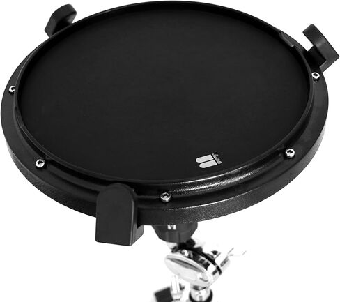 وسادة تدريب الطبل مقاس 12 بوصة، وسادة طبلة Snare مع حلقة حقيقية، محاكي Snare مع 900 كرة فولاذية، وسادة سيليكون عالية الارتداد لتدريب Rimshot والشعور الواقعي (أسود) in Kuwait