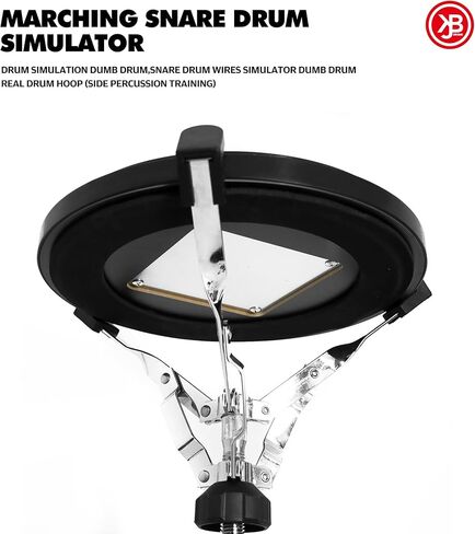 وسادة تدريب الطبل مقاس 12 بوصة، وسادة طبلة Snare مع حلقة حقيقية، محاكي Snare مع 900 كرة فولاذية، وسادة سيليكون عالية الارتداد لتدريب Rimshot والشعور الواقعي (أسود) in Kuwait