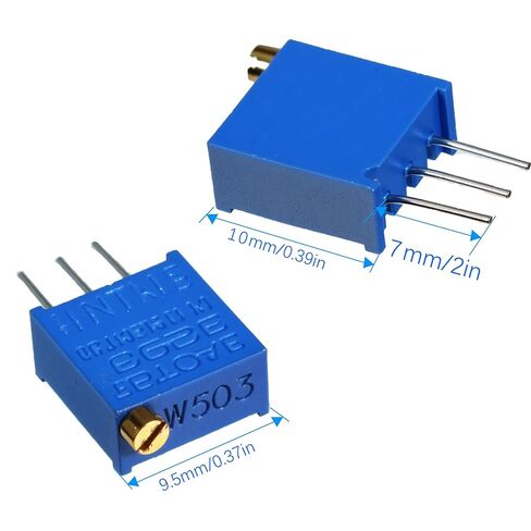 60 قطعة 12 قيمة 3296 واط مقياس جهد التشذيب متعدد الانعطاف (100-500 كيلو أوم) مجموعة متنوعة من المقاومات المتغيرة للتعديل in Kuwait