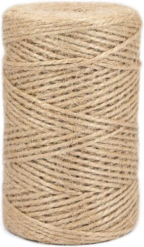Natural Jute Twine Rope, 500ft x 1/8 inch, 6-Ply Heavy Duty for Crafts, Gardening, Gift Wrapping, Packing,Rustic Decoration in Kuwait