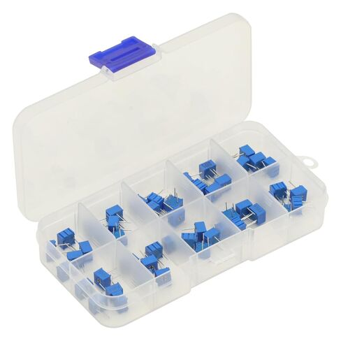 50PCS 3362P Potentiometer kit Single Turn Trimmer Potentiometer Assortment Kit 100R 500R 1K 2K 5K 10K 50K 100K 500K 1M ohm Trimpo Trimmer Potentiometer in Saudi Arabia