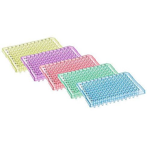 1148A64PK, 96-Well ABI-Style PCR Plate, Semi-Skirt, Assorted Color, Pack of 10 in Saudi Arabia