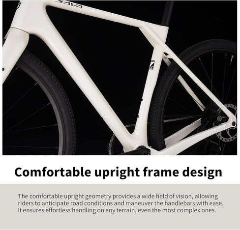 SAVADECK Gravel Bike with T800 Carbon Frame and Fork, with Shimano U6020 10-Speed Hydraulic Disc Brakes, 700Cx40mm Tires for Men & Women All-Terrain Riding in Kuwait