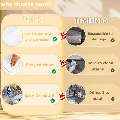 4 Pack Floating Shelves for Wall, 15" x 4" Acrylic Book Shelf for Plants, Toys, Book, Photo, Mounted Display Shelf Organizer in Bathroom, Room, Living Room Decor, Clear in Kuwait