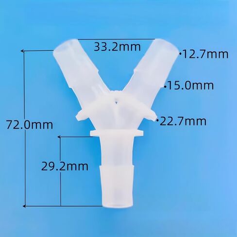 Y-Type 1/2 بوصة خرطوم بارب مناسب على شكل حرف Y متساوي على شكل Y أنابيب بلاستيكية مشتركة وصلة وصلة محول اتحاد لأنابيب الأكسجين أنابيب الوقود المنزلية والغاز السائل والهواء 20 قطعة in Kuwait