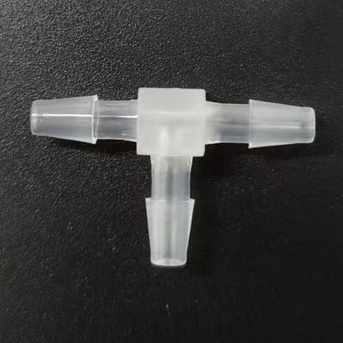 1/8 "خرطوم بارب المناسب متساوية الشائكة T على شكل 3 طريقة البلاستيك المشترك جهاز الربط Mender محول الاتحاد لخط الهواء أنابيب الأنابيب 20 قطعة in Saudi Arabia