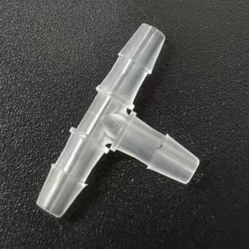 تركيب خرطوم بارب متساوي، 3/32 بوصة وصلة أنابيب بلاستيكية من نوع T 2.0 مم 3 طرق من مادة البولي بروبيلين موصلات أنابيب الهواء ملحقات مضخة الهواء جهاز الربط محول الاتحاد قارب الماء الهواء O2 الوقود 20 قطعة in Kuwait