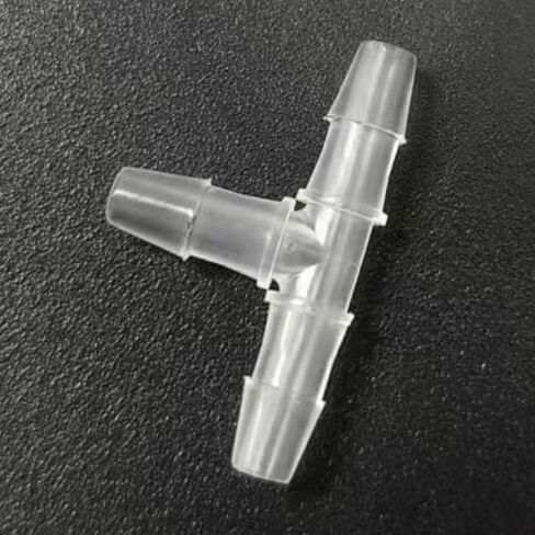 تركيب خرطوم بارب متساوي، 3/32 بوصة وصلة أنابيب بلاستيكية من نوع T 2.0 مم 3 طرق من مادة البولي بروبيلين موصلات أنابيب الهواء ملحقات مضخة الهواء جهاز الربط محول الاتحاد قارب الماء الهواء O2 الوقود 20 قطعة in Kuwait