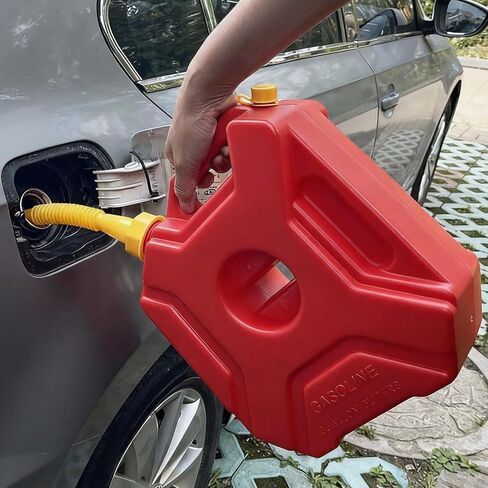 Upgraded Gas Can Spout Replacement, 4-Pack Leak-Proof Fuel Can Nozzle with Flexible Spouts, Vent Caps, Drill Bit, Thick Rubber Pad & Spout Cover for Most 1/2/5/10 Gallon Plastic Gas Tanks in Kuwait