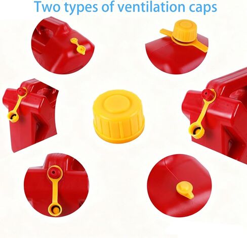 Upgraded Gas Can Spout Replacement, 4-Pack Leak-Proof Fuel Can Nozzle with Flexible Spouts, Vent Caps, Drill Bit, Thick Rubber Pad & Spout Cover for Most 1/2/5/10 Gallon Plastic Gas Tanks in Kuwait