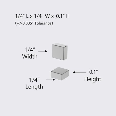 Mini Fridge Magnet 1/4" L x 1/4" W x 0.1" H - 150 Pack, Small Strong Neodymium Square Magnets, Powerful Rare Earth Magnets, Magnetic Squares Neodymium Block Magnet for Crafts in Saudi Arabia