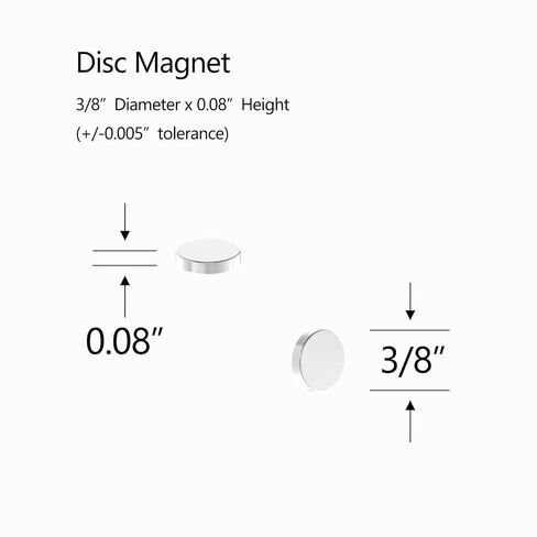 Small Neodymium Disc Magnet - 3/8" D x 0.08" H - 100 Pack, Strong Disc Rare Earth Magnets, Round Magnet for Office,Whiteboard,Dry Erase Board,Fridge,Crafts,Strong Map Magnets in Kuwait